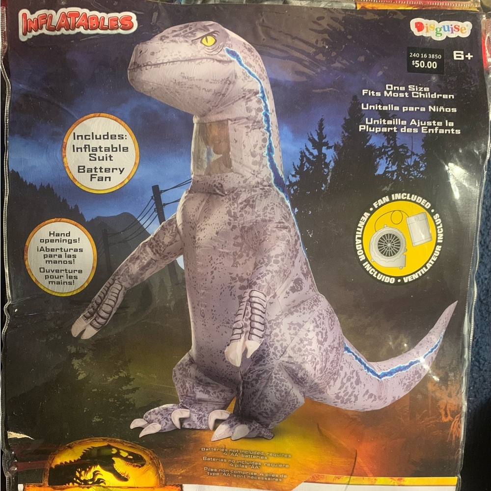 Disguise Jurassic World Blue and Gray Dinosaur Costume